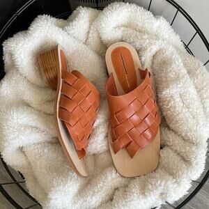 INTENTIONALLY BLANK Woven Brown Sandals